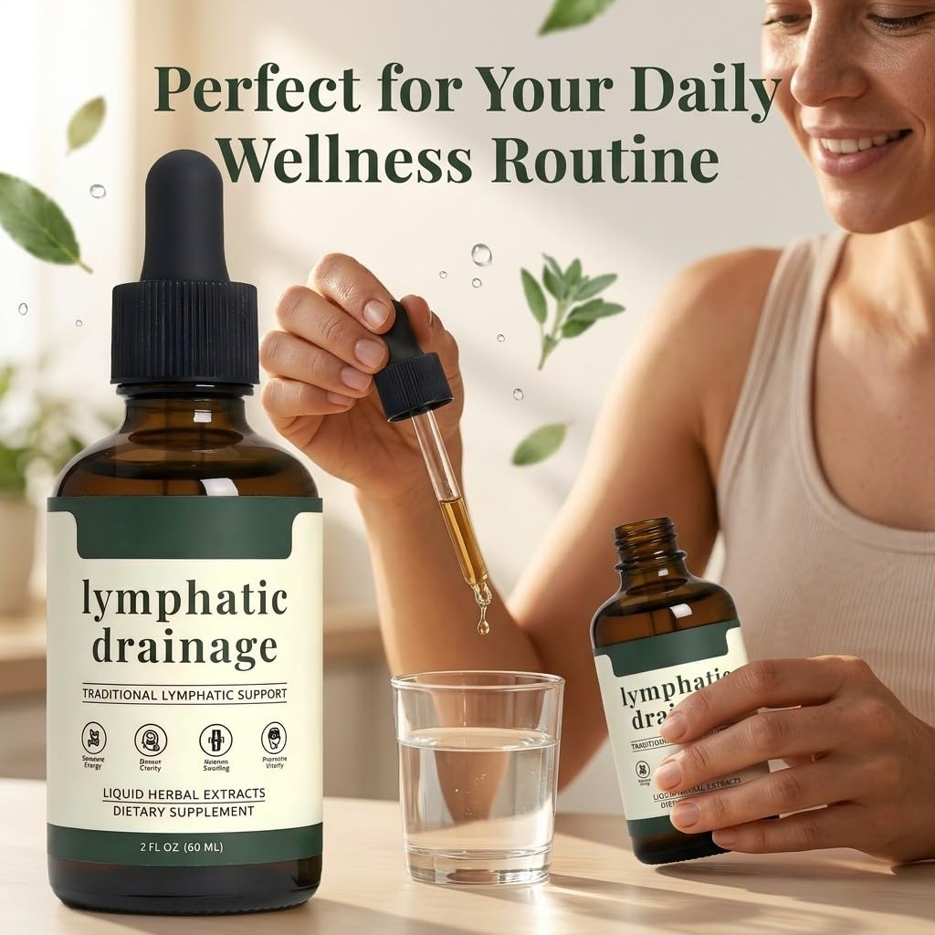 Sentk Organic Lymphatic Drainage Drops - 2 Pack Liposomal Herbal Blend Supports Lymph System, Reduces Swelling, Boosts Immunity & Vitality, Enhance Clarity, Portable Dropper Design, Liquid, 2 Fl Oz