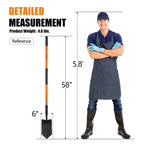 VNIMTI Trench Shovel Heavy Duty, 6-Inch Trenching Shovel with Fiberglass Handle, 58 Inches