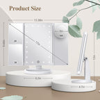 HUONUL 2X/3X/10X Magnifying Vanity Mirror with Light, Trifold Makeup Mirror