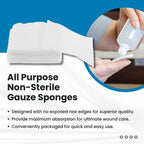 Dealmed Non Woven Gauze Sponges - 4x4 4-Ply Non-Sterile, 2000 Count