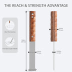 Upgraded Paver Removal Tool, Sapele Wood Handle & Dual-Height Joint Scraper