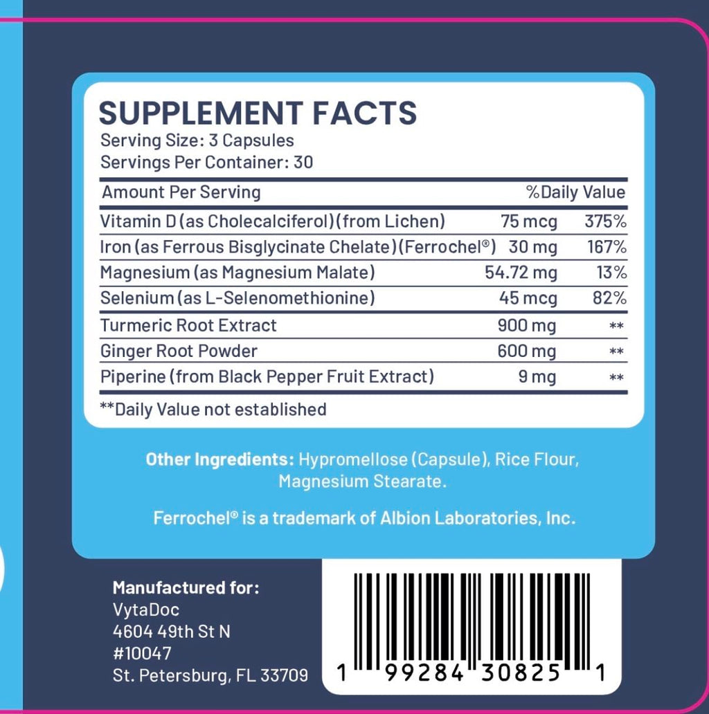SootheFlex Women’s Energy, Mood & Joint Support with Gentle Iron | 90 Caps