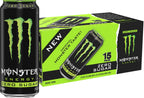 Monster Energy Zero Sugar, Green, Original, Low Calorie Energy Drink, 16 Ounce (Pack of 15), Can