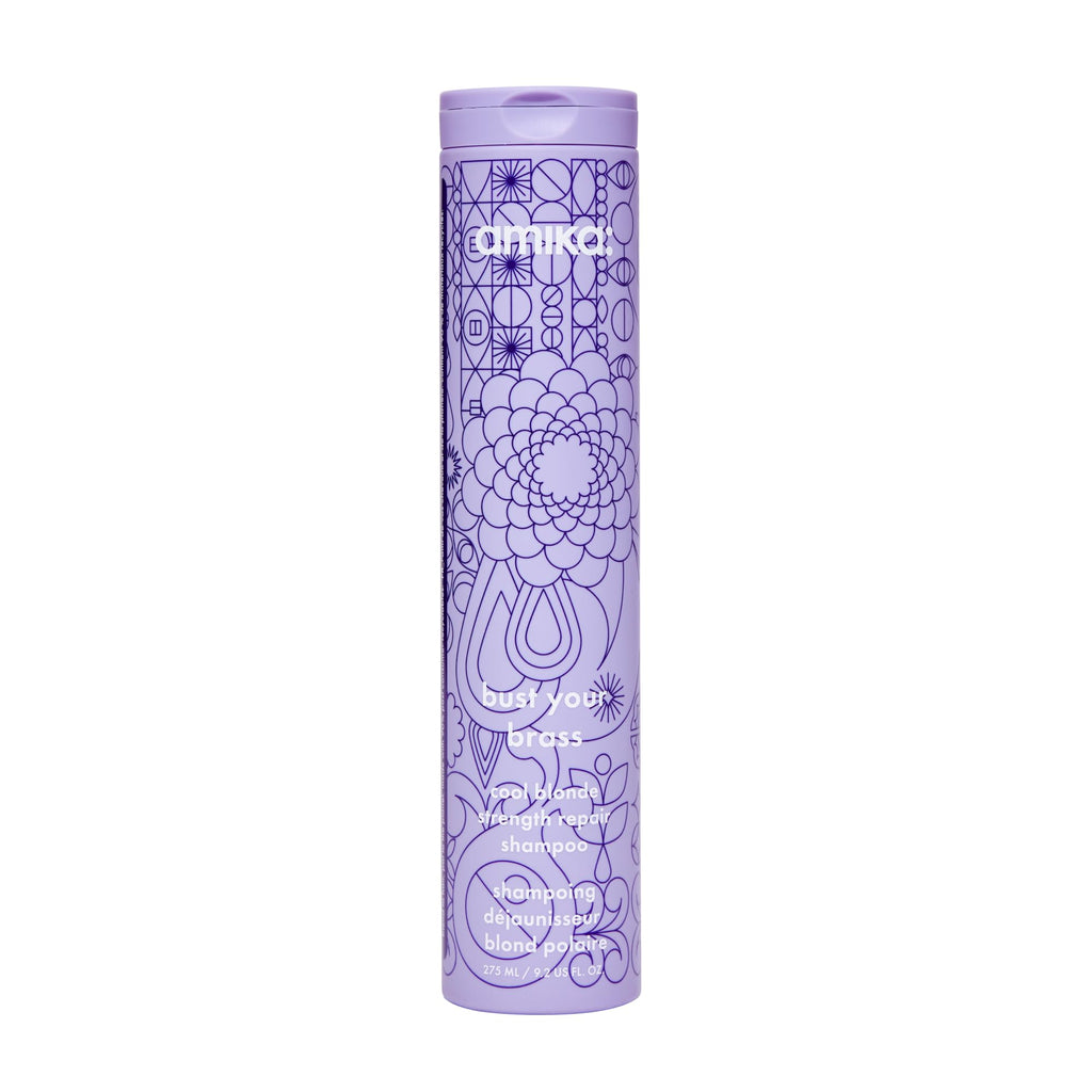 amika bust your brass cool blonde strength repair shampoo, 275ml