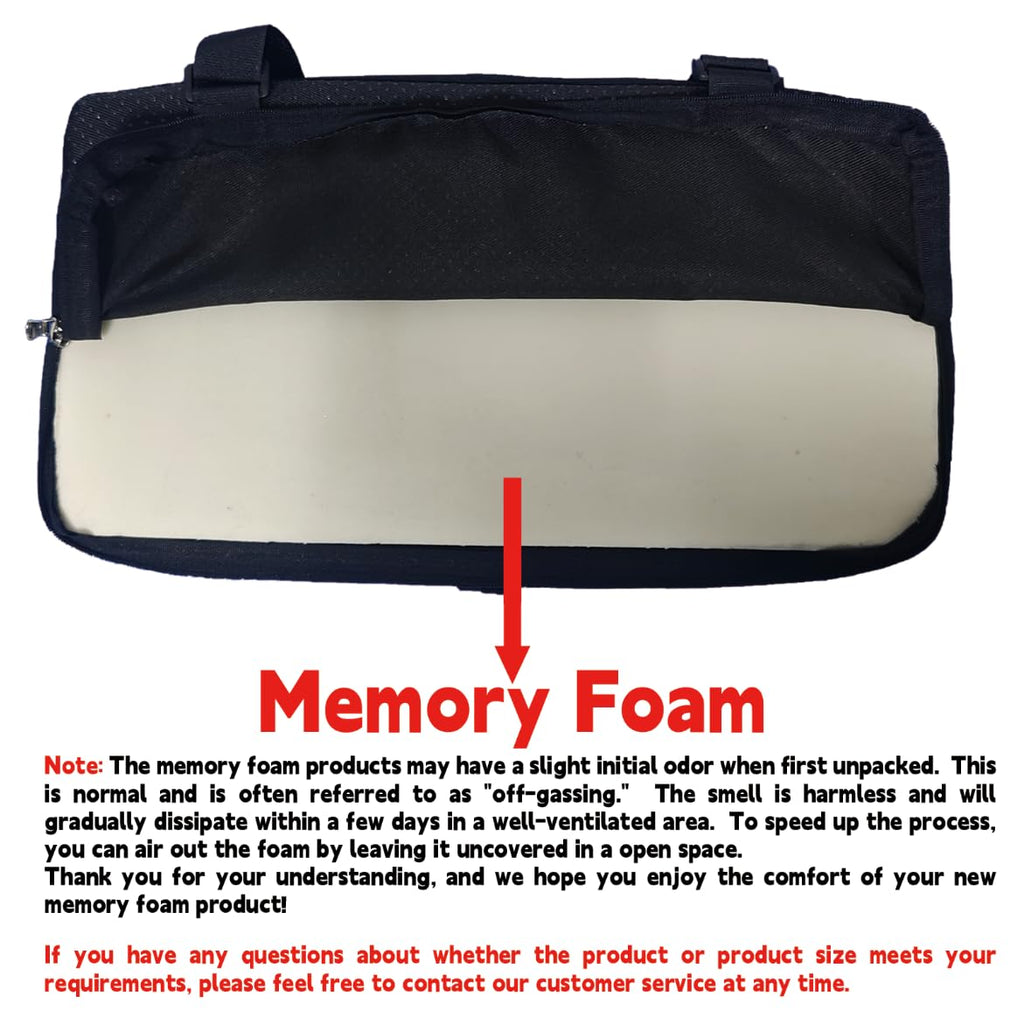 HuCPAPxi Knee Scooter Pad Cover with 2'' Removable Highly Resilient Comfort Memory Foam Cushion - Knee Walker Accessory for Roller - Universal Fit Most Models