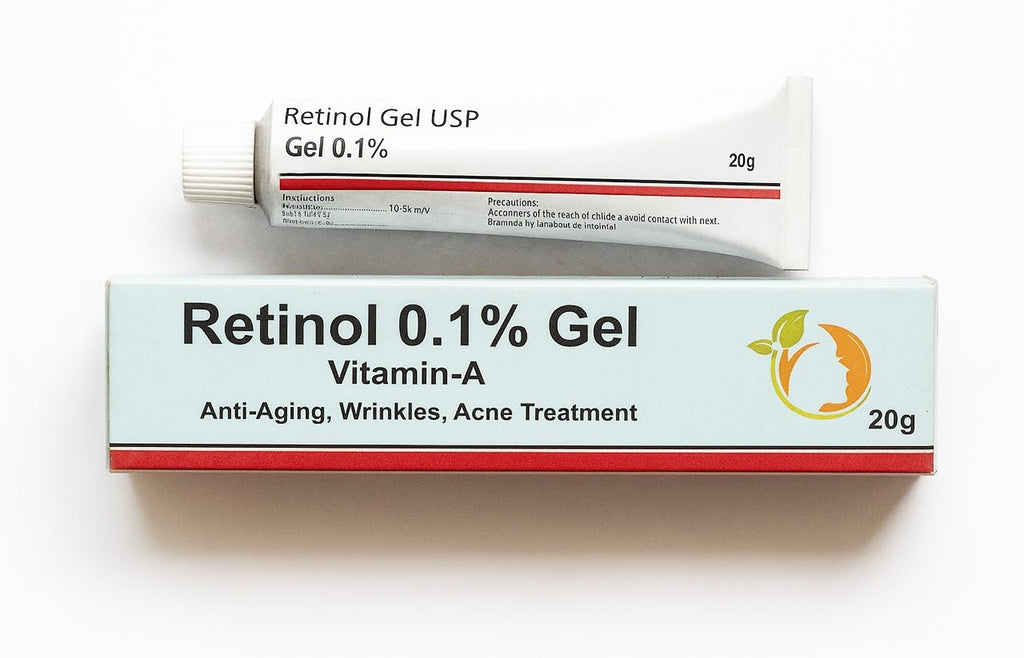 Retinol Gel 0.1 Vitamin A Repairs Fine Lines & Wrinkles, Scar Treatment, Age and Sun Spots, Anti-Aging Formula Gel 20 Grams