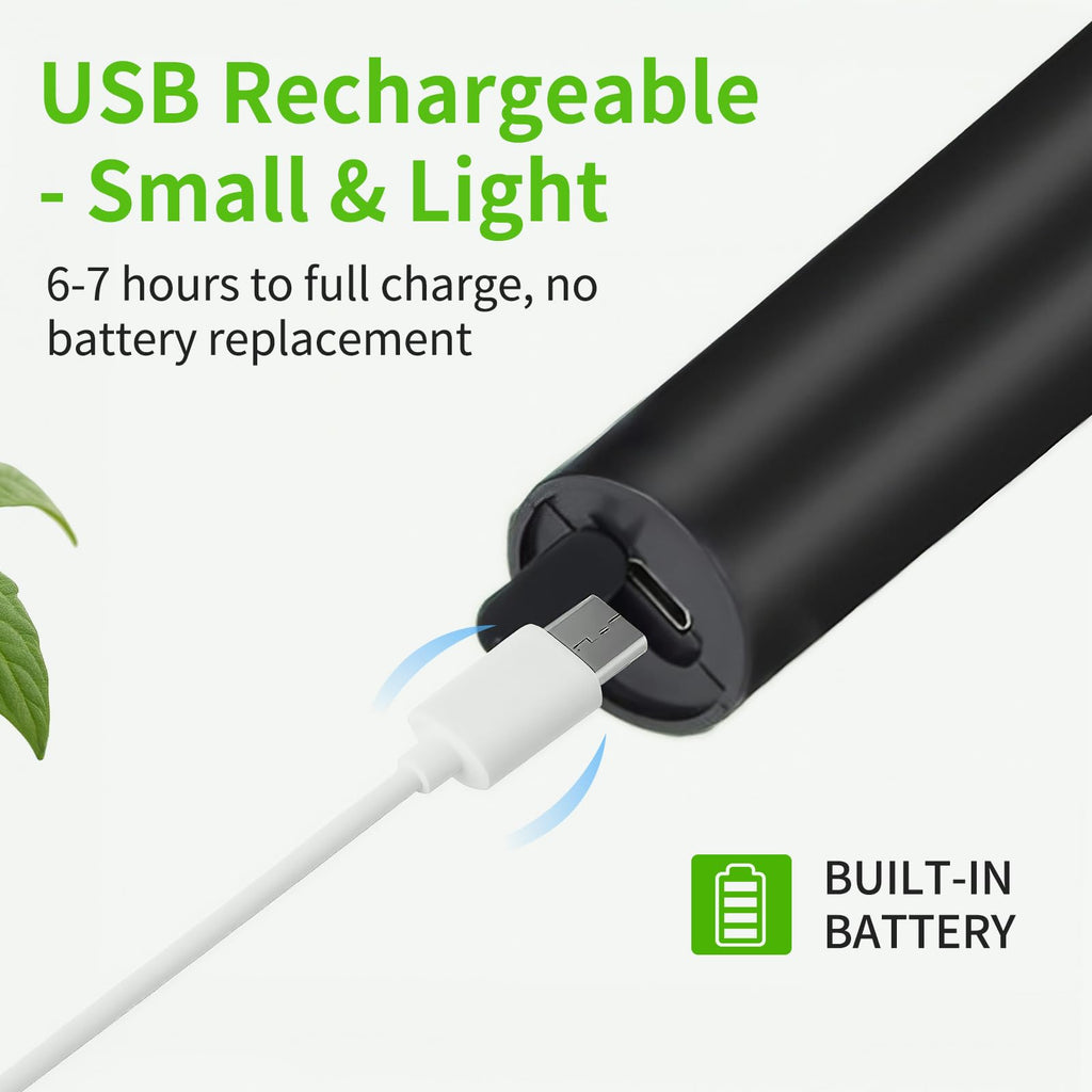 RUNWUSHENG Plant Pollination Tool - USB Rechargeable Vibrating Pollinator for Greenhouse Crops Like Tomatoes and Strawberries