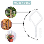 Sexoeie 20PCS Eye Screw Hooks for Hanging Heavy Duty with Safety Buckle.Metal Ceiling Hooks for Hanging Plants,Cup,Wind Chime,Bird Feeders,String Lights at Indoor&Outdoor,2.36 Inch（No Drill Bit