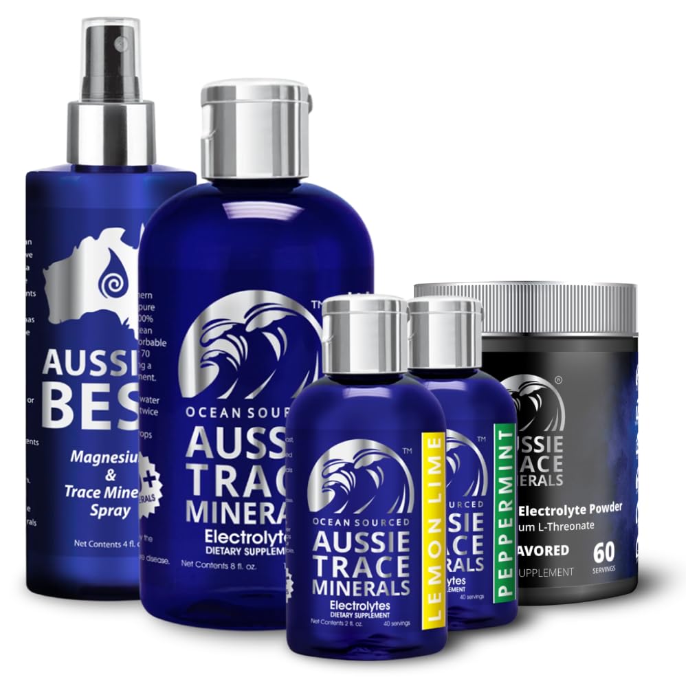 Aussie Trace Minerals - Magnesium Rich, Low Sodium, Complete Electrolyte Drops for Hydration, Energy & Recovery - 2oz / 60ml Liquid Supplement - Vegan, Keto Friendly