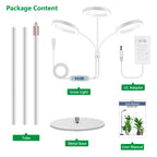 Aumtrly 3 Head Grow Light Full Spectrum LED for Tall Indoor Plants Growing
