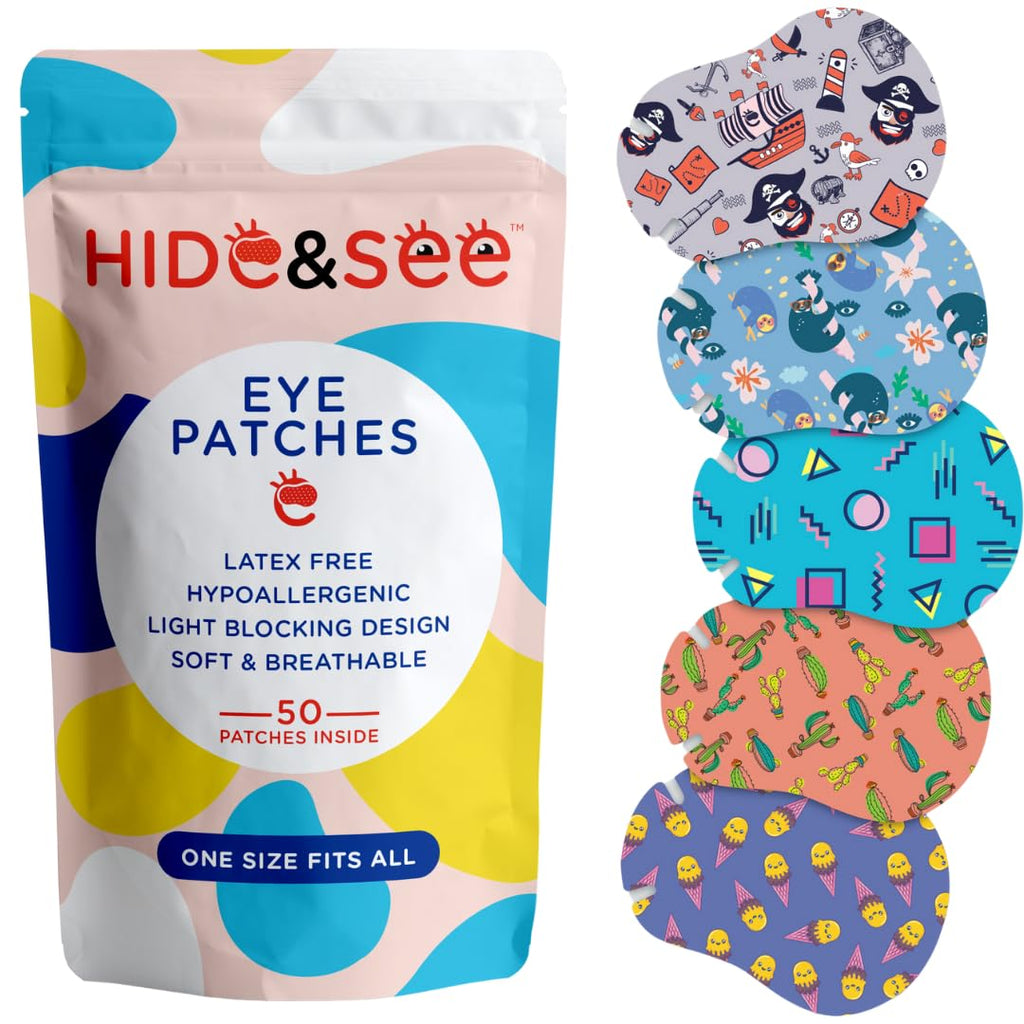 Adhesive Eye Patches for Kids Skincare (Explorer)- Baby Eye Patch for Lazy Eye Treatment - Fun, Hypoallergenic Kids Eye Patches for Amblyopia (50 Pack)