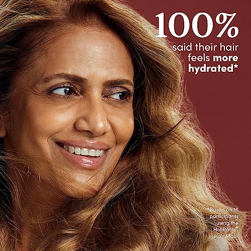 Fable & Mane HoliRoots Hair Mask, 8FL oz - Hydrating Hair Mask for Dry Damaged Hair with Shea Butter, Banana, Coconut Water, Mango Butter and Indian Jasmine Sambac Fragrance