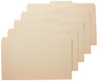 Amazon Basics Sturdy Manila File Folders, 1/3 Tabs in Assorted Positions for Filing and Easy Labeling, Legal Size, 8.5 x 14 inch, 100-Pack