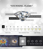 "STUNNING FLAME" 18K Yellow Gold Plated Sterling Silver Cubic-Zirconia Stud CZ Earrings | 2ct