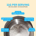 Simply Basically Colostrum Powder & Collagen Peptides, Biotin, Hyaluronic Acid & Vitamin C | Gut Health & Bloating, Immune Support, Hair, Skin & Nails Supplement | Unflavored | 11g Per Serving
