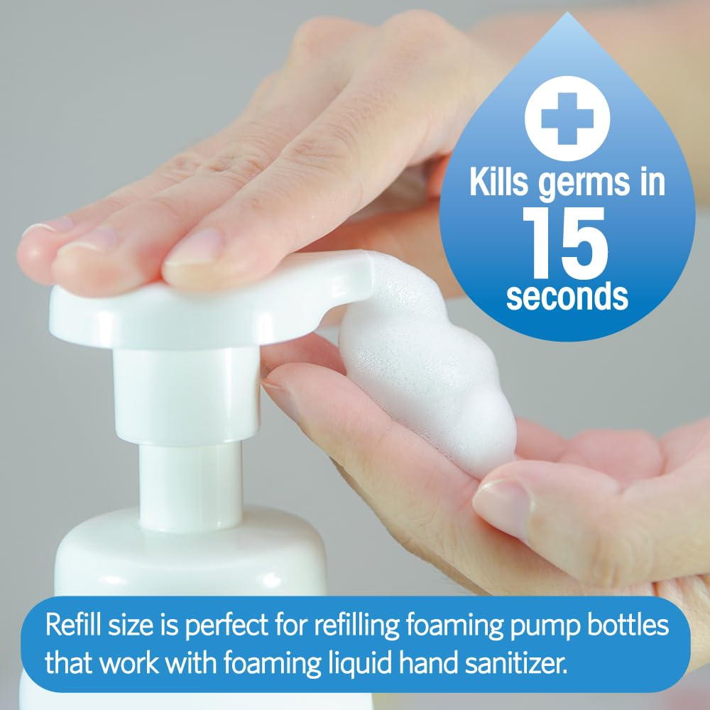ForPro Alcohol-Free Foaming Instant Hand Sanitizer, 1 Gallon (128 fl oz) Refill – Moisturizing, Dye-Free Formula, Eucalyptus Tranquility Scent