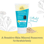 Earth Mama Uber-Sensitive Mineral Sunscreen Lotion SPF 40 | Non-Nano Zinc, Contains Organic Colloidal Oatmeal | Steroid-Free Eczema Cream for Baby, Kid & Family, 3-Ounce