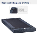 Drive Medical 15076 Decompressing Foam Mattress, Pressure-Relief Support for Homecare & Hospital Beds, High-Density Foam with Removable Cover, 275 Weight Capacity, 80"L x 36"W x 8"H, Blue