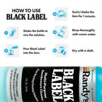 Randy's Black Label Cleaner - (12 fl oz) - Best Multipurpose Surface Cleaning Solution for Glass Tops, Metal and Ceramic Surfaces - Glass Top Cleaner for Streak-Free Finish - 1-Pack