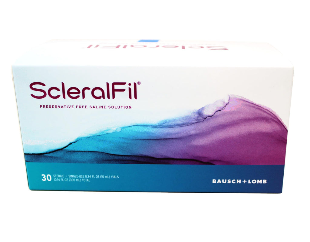 ScleralFil Preservative Free Saline Solution, 0.34 Fl Oz Vials, 30 Count (Pack of 2)