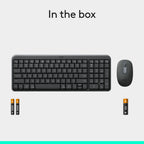 Logitech MK250 Wireless Bluetooth Keyboard and Mouse Combo - Graphite