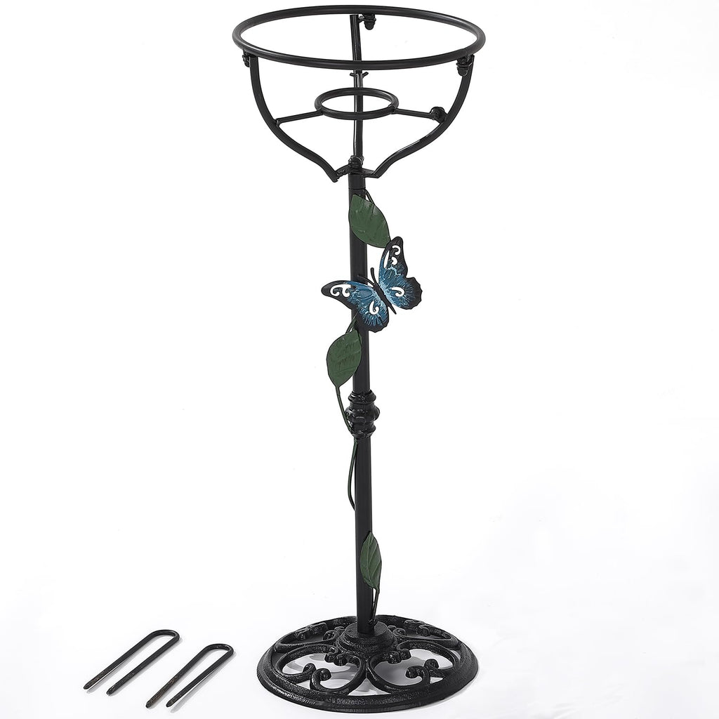 Cast Iron Gazing Globe Stand, 24.5" Gazing Ball Stand for Indoor Outdoor
