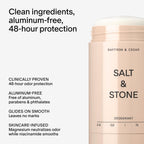 Salt & Stone Aluminum-Free Deodorant for Women & Men Saffron & Cedar 2.6 oz