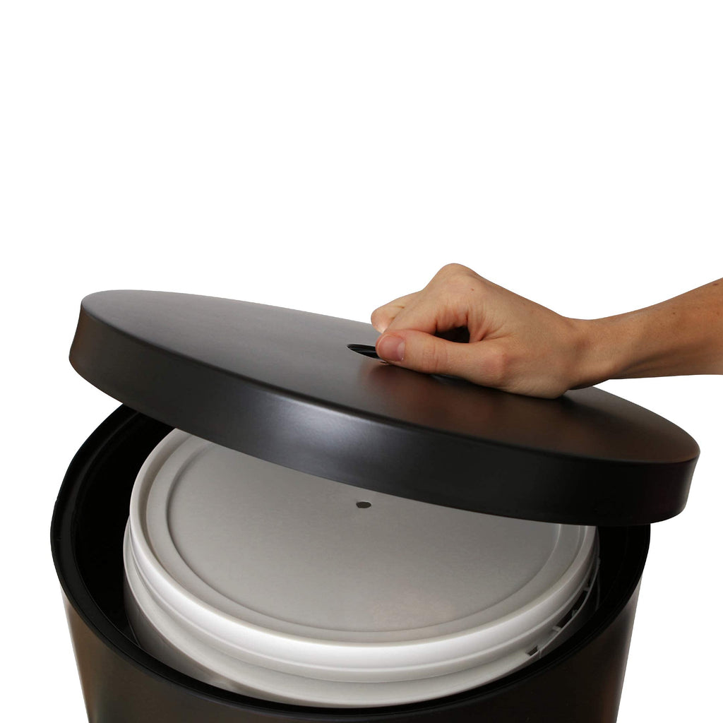 Monkey Movement Black Stainless Steel Floor Stand Wipe Dispenser with Built-in Trash Can - Fits Wipes on Rolls - Perfect for Fitness Clubs, Schools/Daycares, Commercial and Residential Facilities