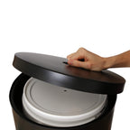 Monkey Movement Black Stainless Steel Floor Stand Wipe Dispenser with Built-in Trash Can - Fits Wipes on Rolls - Perfect for Fitness Clubs, Schools/Daycares, Commercial and Residential Facilities