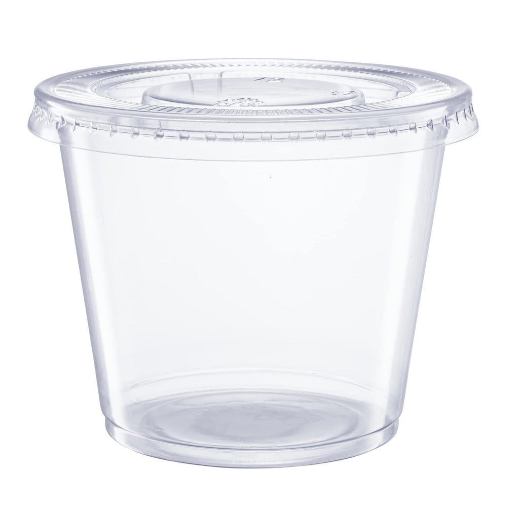 GUSTO 5.5 oz. Plastic Cups with Lids [200 Count] Desserts Containers