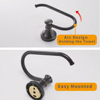 BESy Toilet Paper Holder Wall Mount Bathroom Roll Holder Oil Rubber Bronze