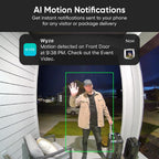 Wyze Video Doorbell v2, Wired, 2K Video, Two-Way Audio, Color Night Vision, Compatible with Alexa & Google Assistant, Black (Renewed)