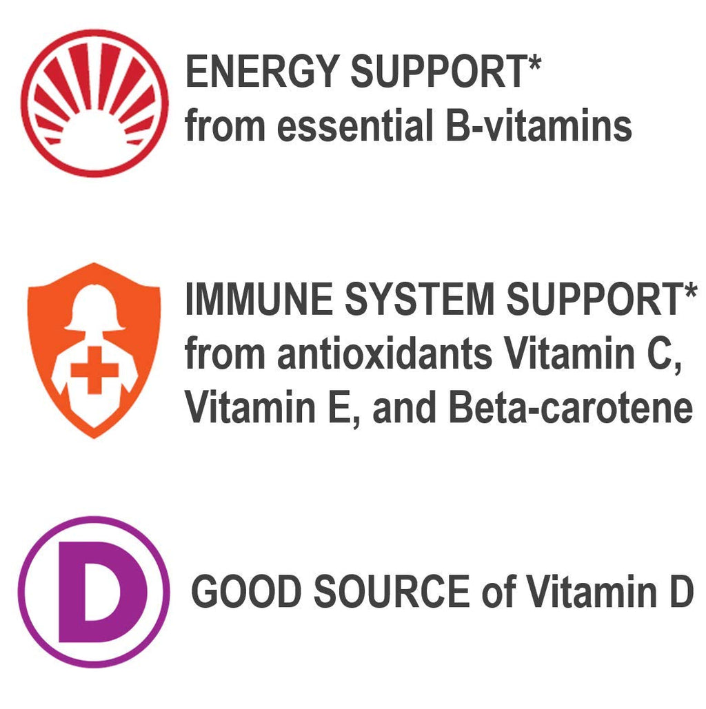 Geritol Multi-Vitamin Nutritional Support Tablets, Balance of 26 Essential Vitamins and Minerals, 100-Count Bottles (Pack of 2)