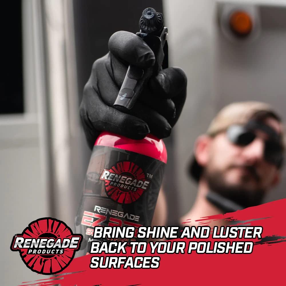 Renegade Products USA - EZ Red Sprayable Metal Polish & Cleaner for Chrome, Aluminum, and Stainless Steel | High-Gloss Shine & Protection | 24oz