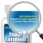 HealthA2Z® Stool Softener, Docusate Sodium 100mg, Red & White Capsules, Dependable & Stimulant-Free, Gentle Constipation Relief, 400 Counts
