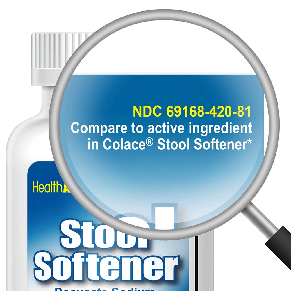HealthA2Z® Stool Softener, Docusate Sodium 100mg, Red & White Capsules, Dependable & Stimulant-Free, Gentle Constipation Relief, 400 Counts