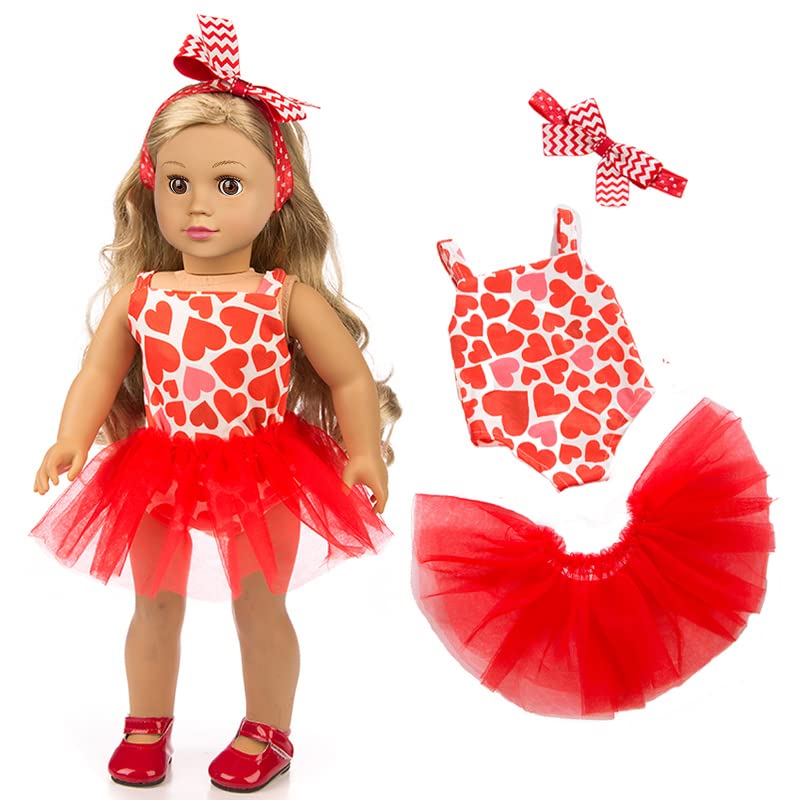 ZQDOLL 19 pcs American Doll Clothes Gift for 18 inch Doll Clothes and Accessories, Including 10 Complete Sets of Clothing