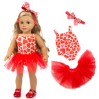 ZQDOLL 19 pcs American Doll Clothes Gift for 18 inch Doll Clothes and Accessories, Including 10 Complete Sets of Clothing