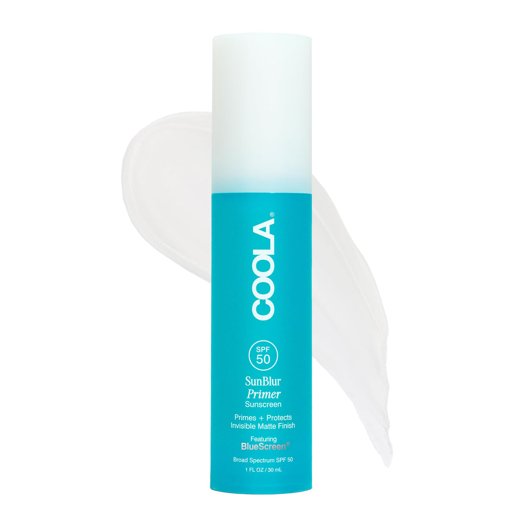 COOLA SunBlur Makeup Primer with SPF 50, Matte Finish, Sets Makeup for 8 Hour Wear, Dermatologist Tested Sunscreen, Paraben Free, Vegan, 1.0 Fl Oz