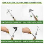 Haliaeetus Triangle Hoe, 60'' Scuffle Hoe Keeping Your Back from Tiring Out