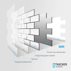 Art3d Peel and Stick Backsplash for Kitchen White Subway (10 Tiles, Thicker Design)