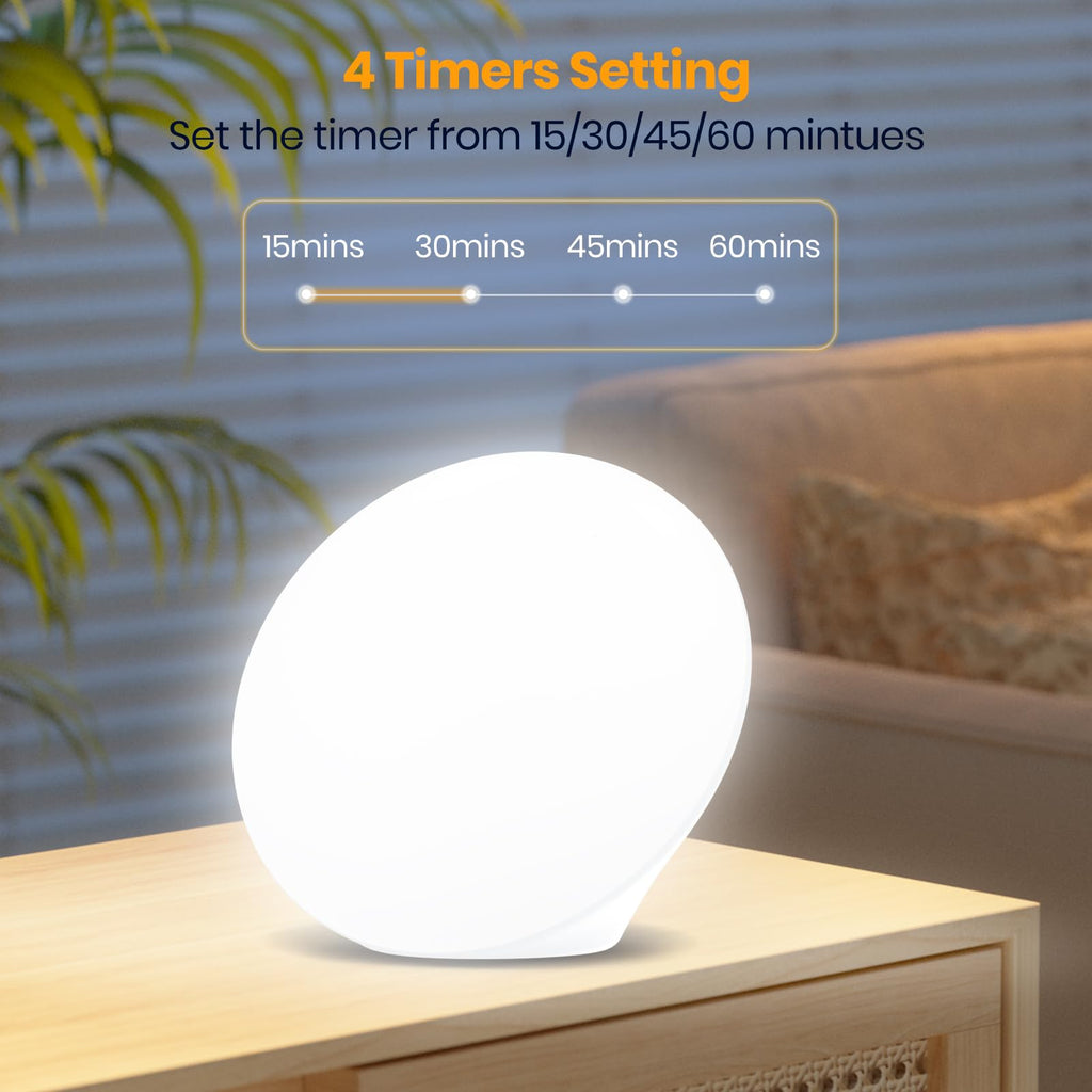 LASTAR Sun Lamp, 10,000 Lux Sunlight Lamp with 4 Color Temperatures & 5 Brightness & 1H Timer, Touch Control Daylight Lamp with Memory Function for Home