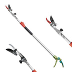 GARTOL Pruner for Garden, Cut Upto 1 Inch & Hold Telescopic Pole Pruner, Fruit Picker with Rotating Blade Head, Lightweight Aluminum Extendable Handle for Tree Branch Cutter, 6.23-10.5 FT, Silver