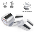 BOMEI PACK Aluminum Foil Tape,Heavy Duty Metal Duct Tape,High Temperature Silver Tape,Perfect for Sealing & Patching,HVAC,Air Ducts,Insulation and Metal Repair (5 Inch x 55 Yards)