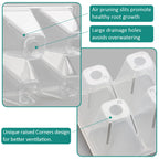 RooTrimmer 40 Pack Reusable 4-Cell Seed Starter Trays with Large Drainage Holes - Clear Transparent Trays for Root Growth Monitoring, Avoids Overwatering, Easy Transplant, Fits Standard 1020 Trays