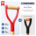 VNIMTI Spade Shovel,Transplanting Spade，Drain Spade,Spade Shovels for Digging,Sharp Shooter Shovel or Spade,45Inch,Steel D-Grip,Wooden Handle