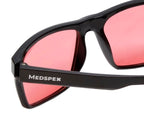 Medspex R787M FL-41 Tinted Glasses Black/Pink Migraine FL41 Fluorescent Light Sensitivity Indoor Outdoor Photophobia Readers