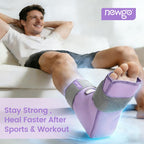 NEWGO Ice Pack Foot Ankle Ice Pack Wrap for Plantar Fasciitis, Foot Surgery Recovery, Hot Cold Therapy Ice Boot Foot for Bunions, Ankle Injury, Swelling, Burning Feet - Purple