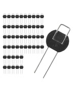 DAIM Flip-Washer Staples, Garden Stakes, 6" Metal Landscape Staples, Yard Stake for Gardening, Ground Spikes & Landscape Pins, Metal Garden Stakes for Plants, Landscaping Pins & Turf Nails, 100PCS