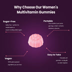 VCCVBB All-in-One Women's Multivitamin Gummies with Complete Vitamin & Mineral Complex, Herbal Blends for Energy, Overall Health, High Potency Hair Skin and Nails Vitamins, Strawberry Flavor, 60 Count